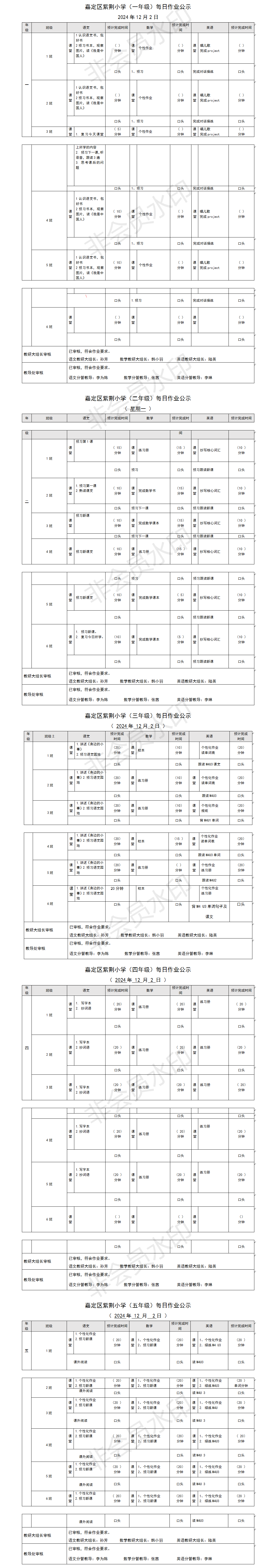 嘉定区紫荆小学每日课后作业公示20241202.png
